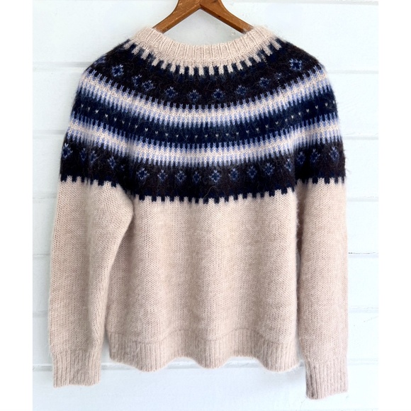 MADEWELL Gale Alpaca Blend Fair Isle Pullover Crew Neck Sweater - NWT! - S - Picture 6 of 12